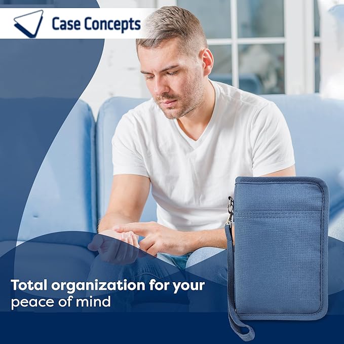 Diabetes Supplies Case – Portable Storage Case and Organizer Glucose Meter, Insulin, and Accessories - Compact, Portable (Sky Blue)