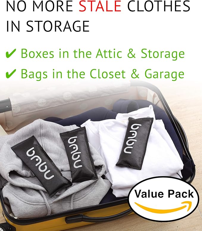 bmbu Charcoal Shoe Deodorizers - Activated Natural Bamboo Air Purifying Bag Insert for Sneakers Oder Eliminator Mini Bags -Absorber/Freshener for Gym Bag,Drawer,Closet,Car,Home, Cat Litter