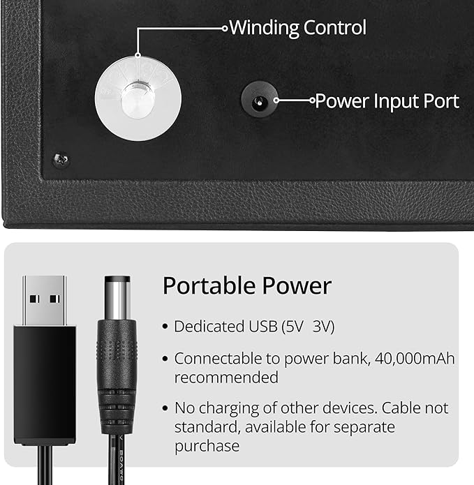 LLS Automatic Double Watch Winder with Storage Box, Japanese Quiet Motor, Adjustable Watch Pillows, Black PU Leather