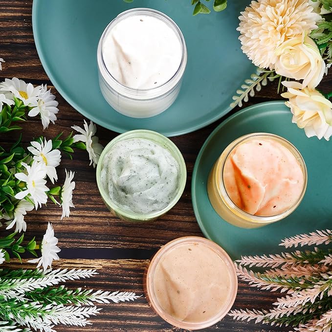 Eternal Moment 36 Pack 3 OZ Plastic Jars Round Clear Cosmetic Container Jars with Clear Lids, Perfect for Lotion, Slime，Cream, Ointments, Makeup, Eye Shadow, Samples, Pot, Travel Storage