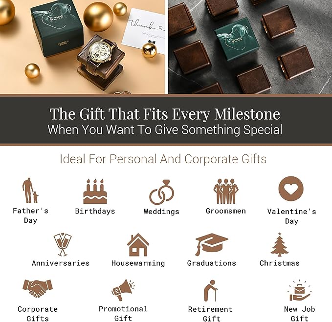 Luxury Acacia Wood Watch Stand & Tray Organizer – Premium Handmade Display for Watches, Rings & Accessories – Modern Minimalist Design, Gift-Ready for Desk or Dresser