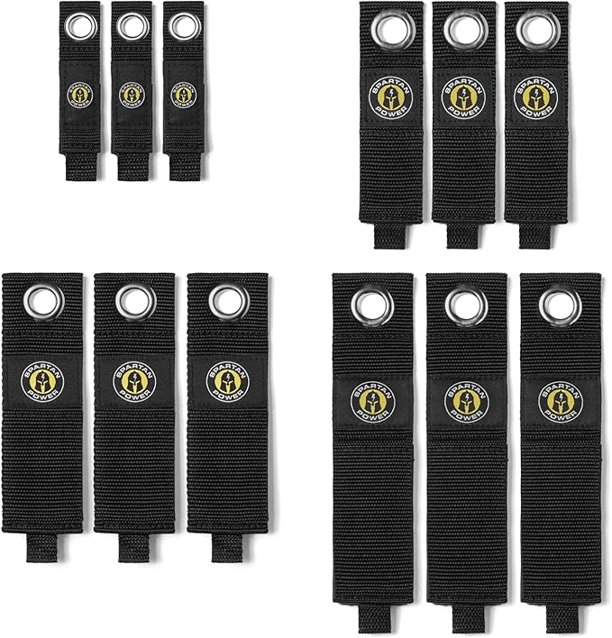 Spartan Power Heavy Duty Storage Straps Assorted 12 Pack, Various Sizes for Garage Organization and Cable or Hose Storage