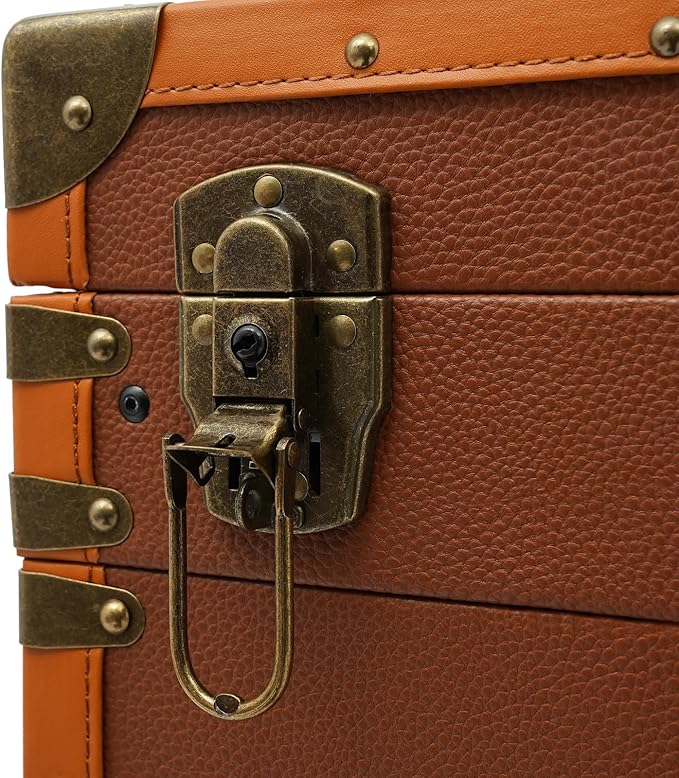 Rolling Makeup Case Large Storage Cosmetic Trolley, Rolling Lockable Makeup Train Case, Stylist Beauty Salon Cosmetic Luggage Travel Organizer Tool Box with Hair Dryer Holder (Coffee)