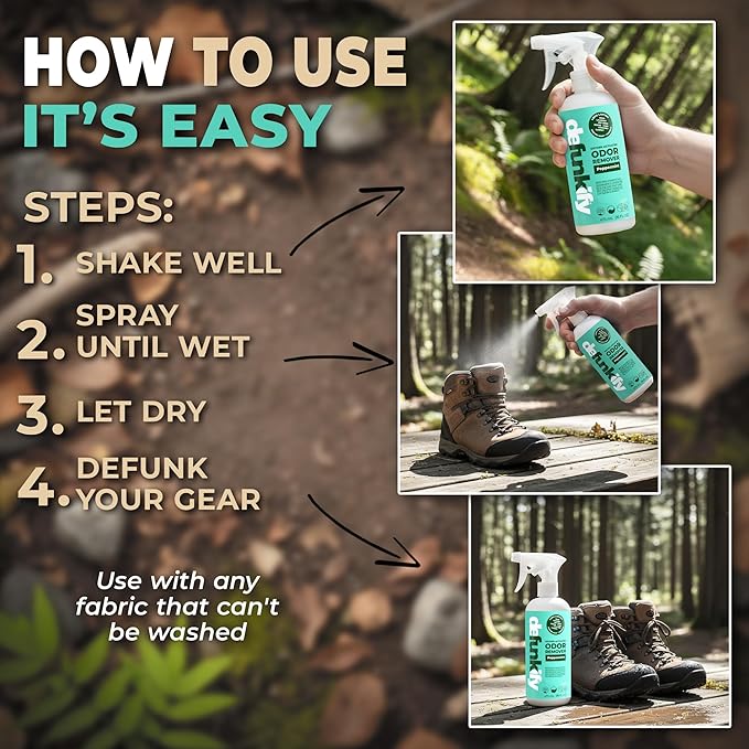 Fabric Freshener Spray, 32oz. 'Peppermint' Odor Remover Spray. Shoe Deodorizer, Carpet Deodorizer, Odor Eliminator for Strong Odors Cleaning Supplies. ProvenSafe™ Fabric Freshener for Sensitive Gear