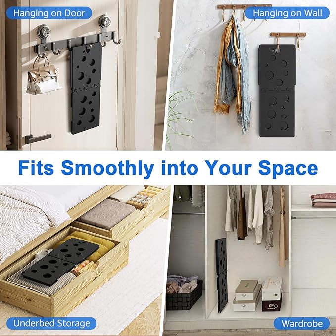 BoxLegend V5 Shirt Folder Board T-Shirt Folding Helper Laundry Liners Sorter for Clothing Durable Plastic, Black