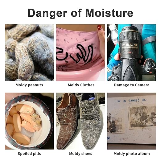 Silica Gel Packs - 80Pcs 20Gram Moisture Absorbers, Premium Transparent Desiccant for Storage, Silica Gel Desiccant Packets Food Safe for Moisture