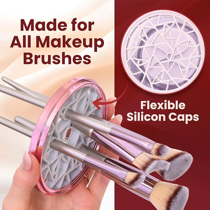 Automatic Electric Makeup Brush Cleaner Machine – 3-in-1 Automatic Makeup Brush Cleaner & Dryer, USB Powered, 5 Min Auto-Cycle, Cleans & Dries Multiple Brushes in 5 min.