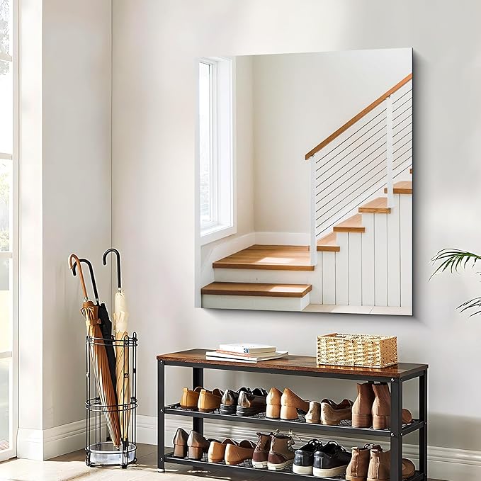 CILIBER Frameless Mirror, 36x40 inch Bathroom Mirrors for Over Sink, Large Frameless Wall Mirror, Upgraded Shatterproof Vanity Mirror with Polished Edge for Bathroom,Bedroom,Living Room and Entryway