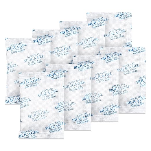 Moisture Absorbers, Premium Transparent Desiccant for Storage, Silica Gel Desiccant Packets (20G, 45)
