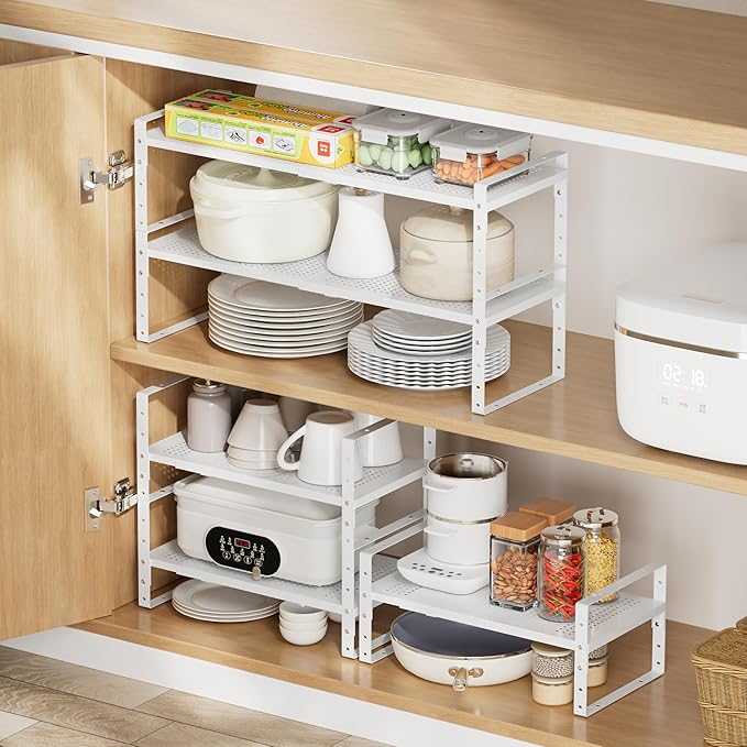 Multi-Functional Metal Shoe Rack, Space-Saving, Perfect for Entryway, Closet, Bathroom, etc. - Sturdy and Durable, High Weight Capacity（2PACKS/White/Large