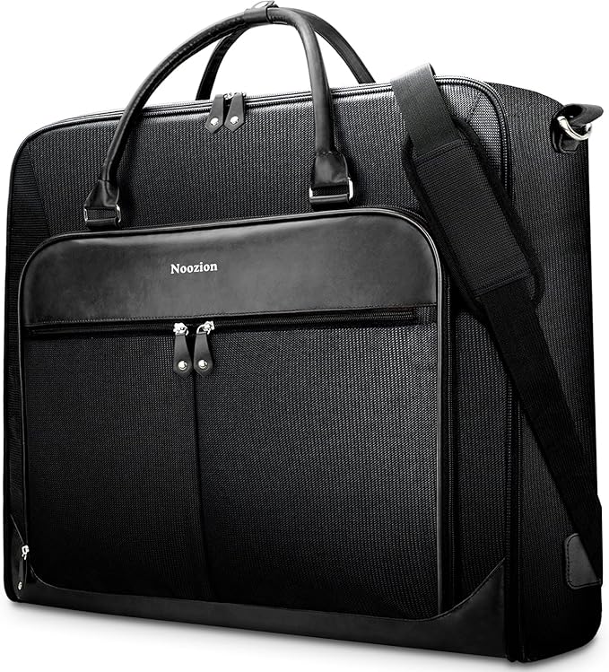Garment Bag Travel Large Carry On Suit Bag with Strap for Business Hanging Suitcase Luggage Bags for Men Women (Black)