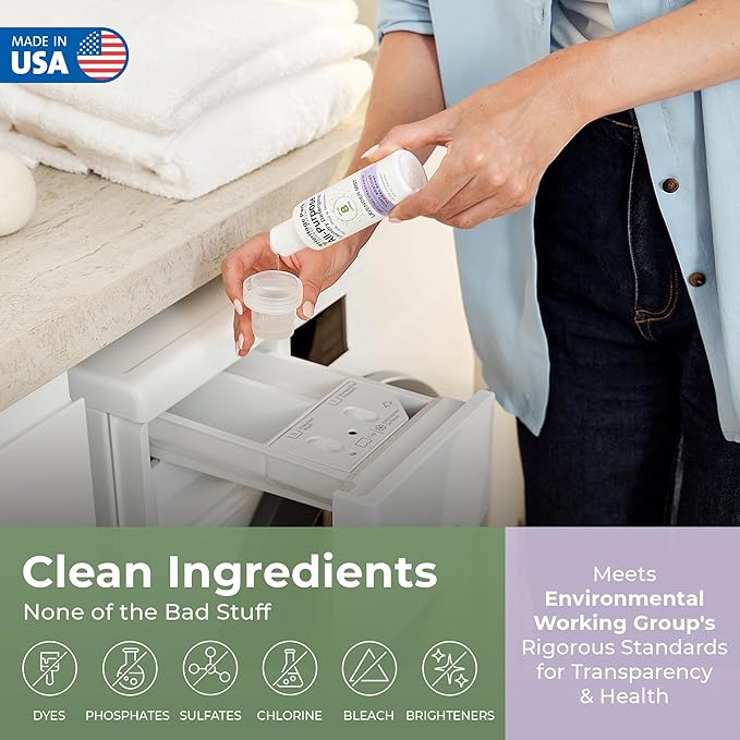 Heritage Park Luxury Laundry Detergent | Dermatologist Tested Plant based Natural & Enzyme Laundry Detergent | Sensitive Skin Friendly - Lavender Mist (4 fl oz Trial Size)