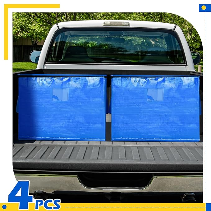 4 Pcs 45 Gallons Large Moving Bags with Zipper and Handles Foldable Storage Duffle Bags Heavy Duty Extra Large Totes for College Dorm Travel Clothes Blankets Bedding Moving