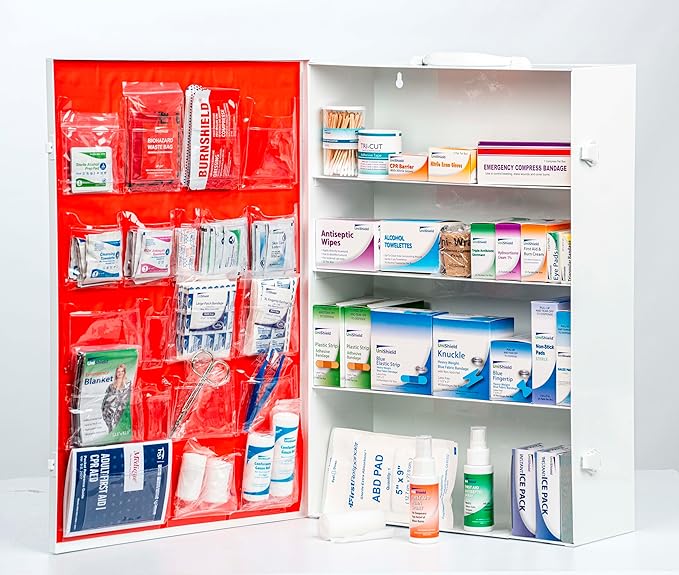 Restaurant Metal First Aid Cabinet, Wall Mountable (Class A Without Tablets, 4 Shelf)