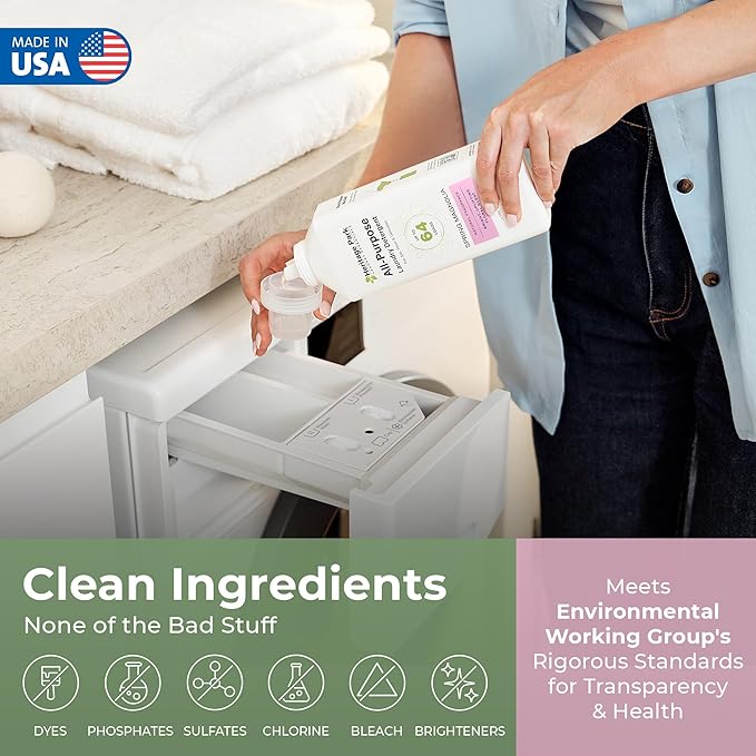 Heritage Park Luxury Laundry Detergent | Dermatologist Tested Plant based Natural & Enzyme Laundry Detergent | Sensitive Skin Friendly - Spring Magnolia (64 fl oz Refill)