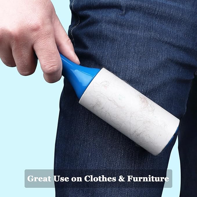 4 inch Lint Roller Refills Compatible with Evercare PetLovers Extra Sticky Lint Roller 6 Pack of Refills Only 60 Sheets per Refill 360 Sheets Total (1 1/2'' Inside Dia.)