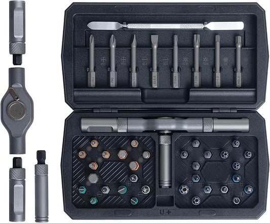 42 in 1 Magnetic Screwdriver, Screwdriver Set, Multi Bit Ratcheting Screwdriver Set with Storage Case Repair Tool Kit for Computer, Eyeglass, Bicycles, Watch, Ring Doorbell, Furniture and DIY