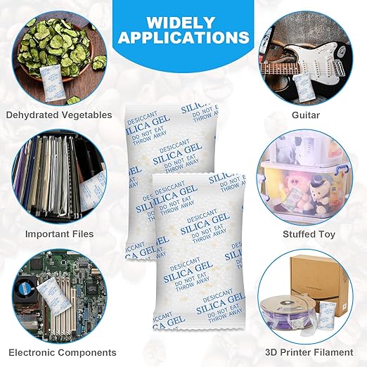 Moisture Absorbers, 20G 75 Pack Premium Transparent Desiccant for Storage, Silica Gel Desiccant Packets (20G, 75)