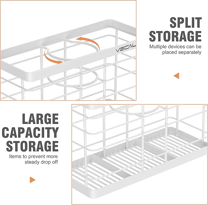 Hair Tool Organizer, Curling iron stands, Bathroom Organizer Basket Hair Supplies Organizer Storage Hair Dryer Holder- Wall Mount No Drilling