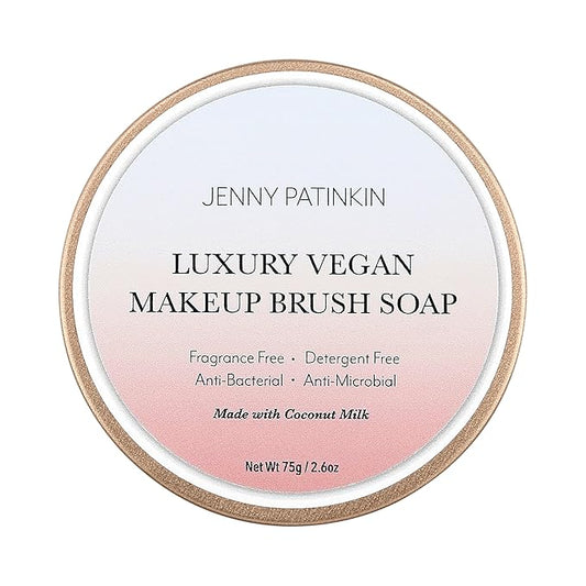 Jenny Patinkin Makeup Brush Cleaner Soap, Luxury Vegan Makeup Brush Soap, For All Brush Types – Synthetic & Natural Solid Cleansing, Professional Brush Cleaning Solution, Cruelty-Free
