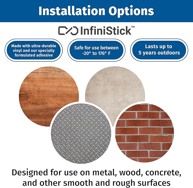 Brimar - 10" x 14" - First Aid Sign - 3.5 Mil InfiniStick™ Vinyl Label - Easy Installation - Versatile Application