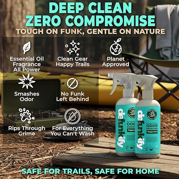 Fabric Freshener Spray, 32oz. 'Peppermint' Odor Remover Spray. Shoe Deodorizer, Carpet Deodorizer, Odor Eliminator for Strong Odors Cleaning Supplies. ProvenSafe™ Fabric Freshener for Sensitive Gear