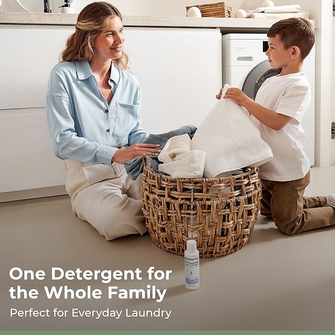 Heritage Park Luxury Laundry Detergent | Dermatologist Tested Plant based Natural & Enzyme Laundry Detergent | Sensitive Skin Friendly - Lavender Mist (4 fl oz Trial Size)