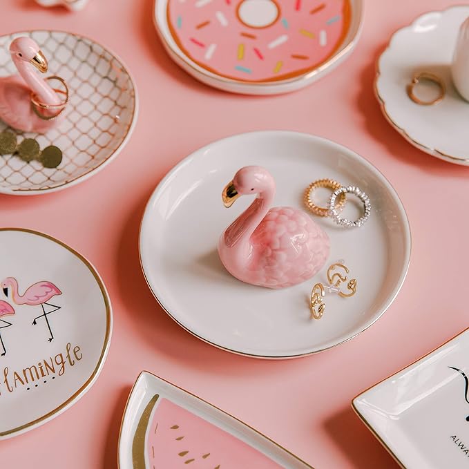 Flamingo Decor, Flamingo Jewelry Holder, Ring Holder, Jewelry Holder Dish, Thanksgiving, Christmas