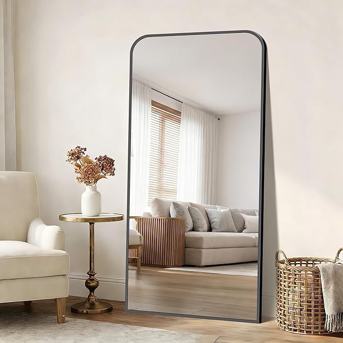 Bathroom Mirror, 30x60 inch Black Rectangle Wall Mounted Mirror with Thin Frame, Large Bathroom Vanity Mirrors for Over Sink, Entryway, Living Room, Bedroom