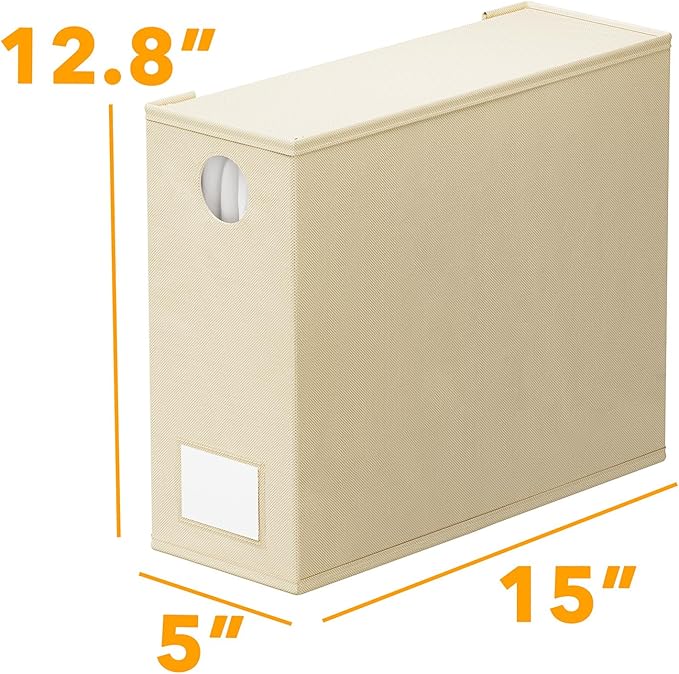 SpaceAid 10 Pack Bed Sheet Organizers and Storage, Foldable Sheet Organizer for Linen Closet, Sheets Set Folder Keeper with Window XL (Queen & King Size) Organizing Bedding Container, Beige