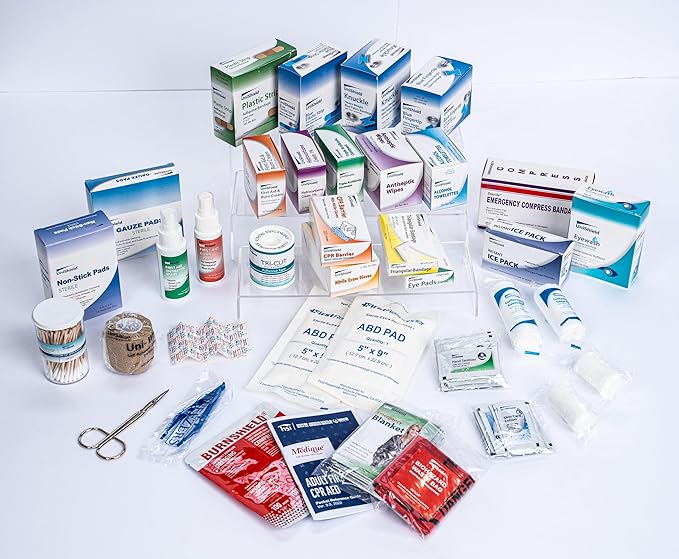 Class-A First Aid Refills Supplies Without Cabinet | Essential Medications for Emergency Preparedness | Ensuring Long-Lasting Reliability | Exceeds OSHA/Ansi Z308.1 2015, Over 600 PCS