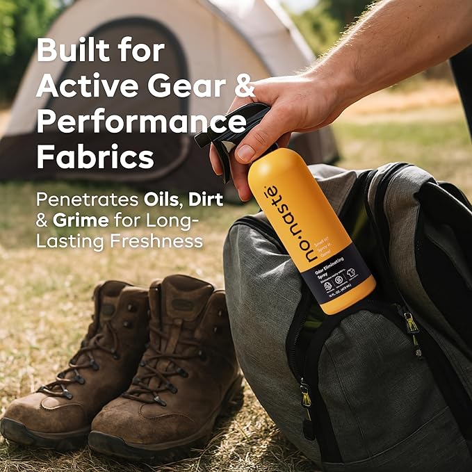 Nonaste Odor Eliminating Spray for Shoes, Gym Bags, Sports Gear & Yoga (16 Oz, Pack of 1) | Long-Lasting Fabric Refresher with Enzymes | Shoe Deodorizer & Gym Bag Deodorizer, Fabric-Safe