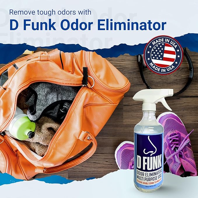 Ardent D Funk Odor Eliminator for Strong Odor, 16 oz. Bottle, Fabric Deodorizer Spray to Remove Smells and Odors, Carpet Cleaner, Pet Supplies, Sport Shoes and Equipment, Coolers, Made in USA