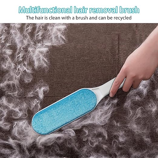 2 Pack Furniture Lint Remover Brushes, Double Sided Self Cleaning Loose Hair Catcher for Pet, Hair Cleaner for Clothes, Sofa, Carpet