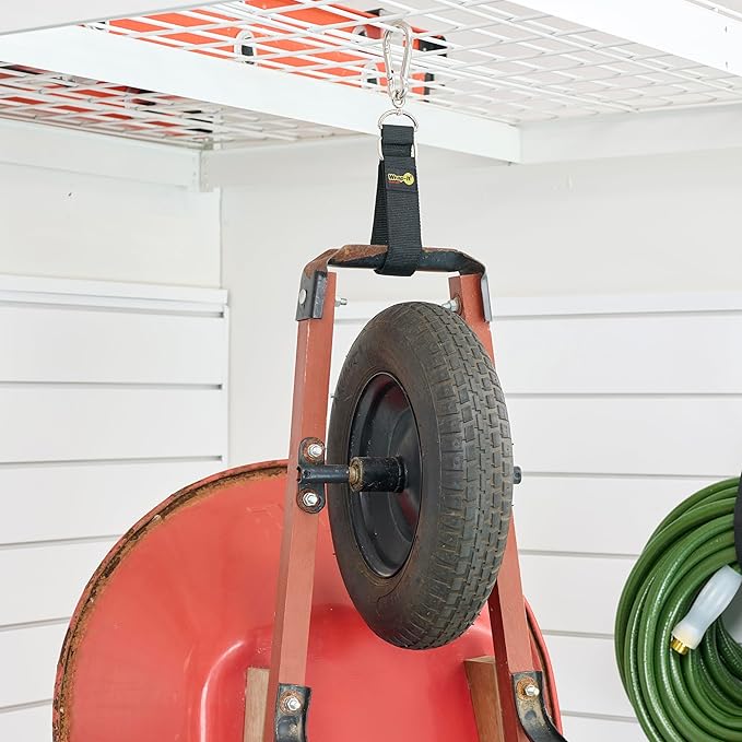 Hook 'n Hang Wrap-It Storage Straps - Assorted 3-Pack Blaze Orange - Heavy Duty Straps for Cord Storage or Garden Hose Organization