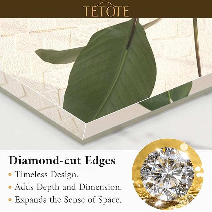 TETOTE 48" x 36" Large Mirror with Frameless Tempered Beveled Edge for Vanity and Bathroom