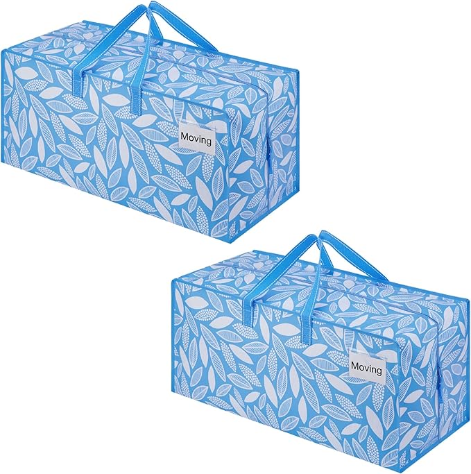 VENO 2 Pack Heavy Duty Moving Bags with Backpack Straps, Zippers & Handles, Extra Large Packing Bags for College Dorm Essentials, Moving Supplies Alternative to Cardboard Moving Boxes