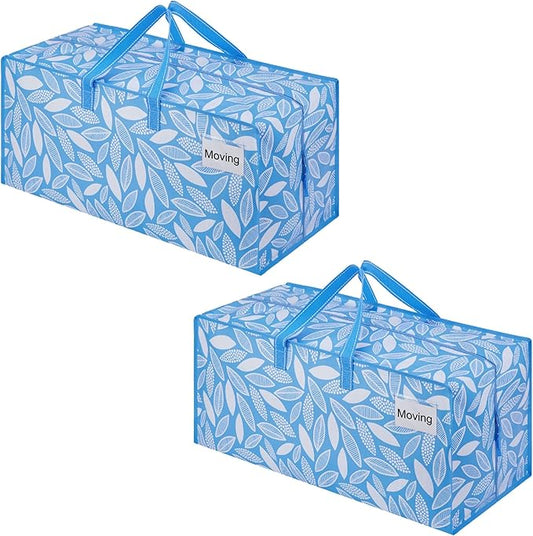 VENO 2 Pack Heavy Duty Moving Bags with Backpack Straps, Zippers & Handles, Extra Large Packing Bags for College Dorm Essentials, Moving Supplies Alternative to Cardboard Moving Boxes