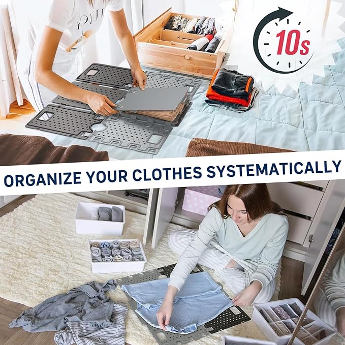 BoxLegend Shirt Folder Board for Clothes Storage, Tshirt Organizer in Closet Organizers, Laundry Folding Board Designed Suitable for Thin T-Shirts as Well as Thick Autumn and Winter Clothes