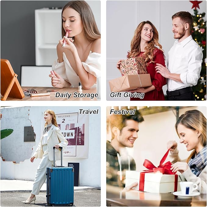 Secure Jewelry Organizer Box with Lock Compact Single Layer Storage for Travel & Home Holds Rings, Earrings, Pendants White