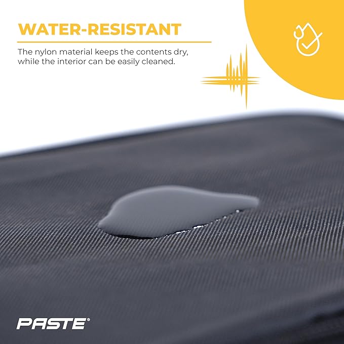 PASTE Shoe Bag Black - Waterproof Shoe Carrying Bag with Zipper for Men, Women - Ideal for Gym, Sneaker, Golf, Football, Soccer, Tennis, Bowling, Basketball, Dance Shoes - Organizer, Shoe Cover