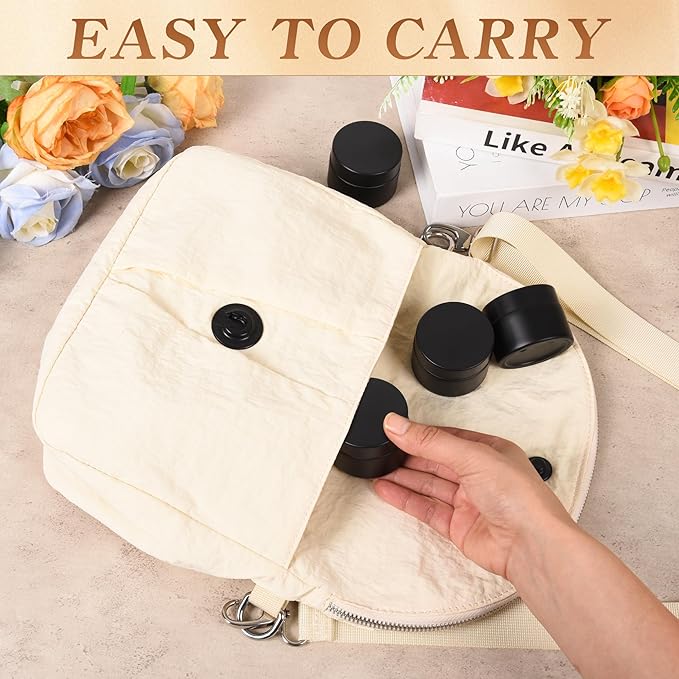 1 oz Glass Jars with Lids, Empty Cosmetic Jars, Airtight Containers with Inner Seal for Creams, Balms, Ointments, DIY Crafts, Salves (48 Pack, Black Frosted)