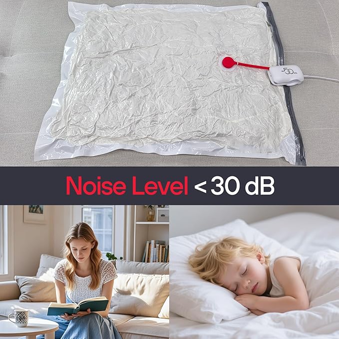 12 Pack Travel Vacuum Storage Bags with High Pressure Electric Pump - Portable Vacuum Seal Bags for Clothing, Luggage & Travel Space Saving