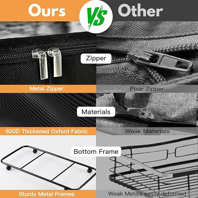 Under Bed Storage with Wheels,12inch Tall Under Bed Storage XXL 80L, Under Bed Storage Containers with Clear Lids,No Assemble Rolling Storage Bins Large Capacity for Closet, Blankets,Shoes,Toys