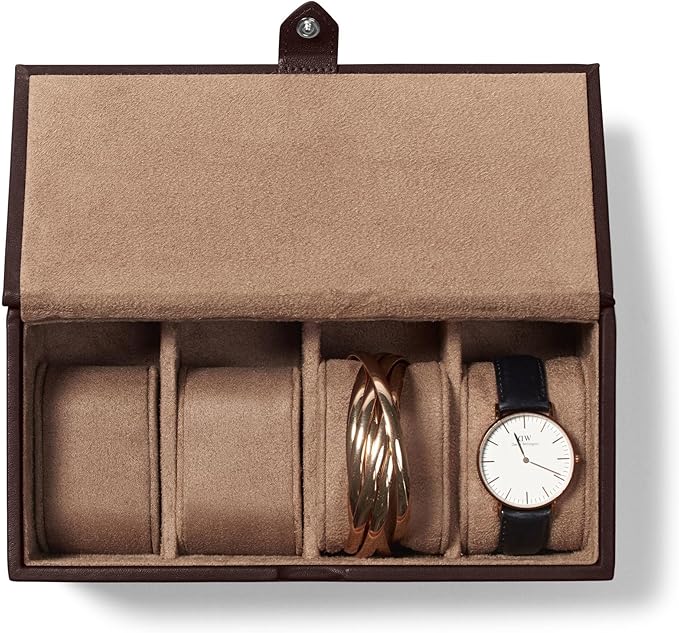 Leatherology Brown Watch & Bracelet Box