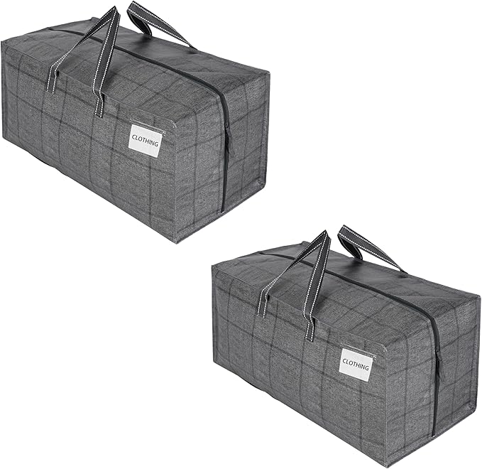 VENO 2 Pack Heavy Duty Moving Bags with Backpack Straps, Zippers & Handles, Extra Large Packing Bags for College Dorm Essentials, Moving Supplies Alternative to Cardboard Moving Boxes
