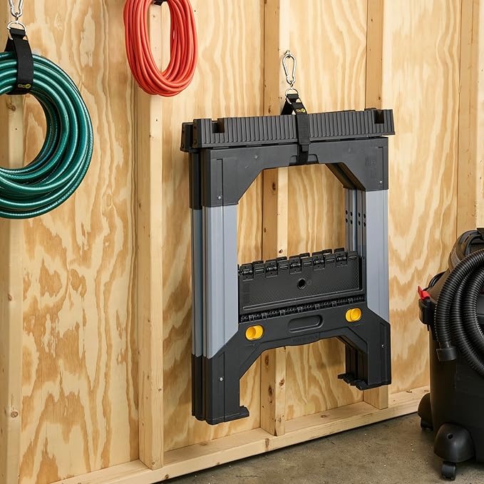 Hook 'n Hang Wrap-It Storage Straps - 24" Blaze Orange - Carabiner Straps for Cord or Garden Hose Storage (2-Pack)