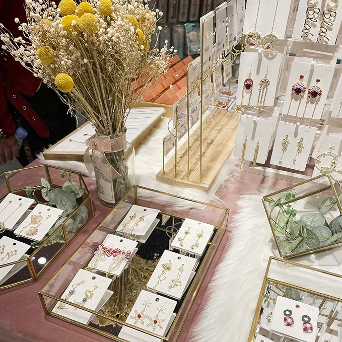 HighFree Rectangle Gold Mirror Tray, Decorative Glass Mirrored Vanity Tray for Perfume, Cosmetics, Makeup, Trinket, Jewelry (11.8x7.9x2)