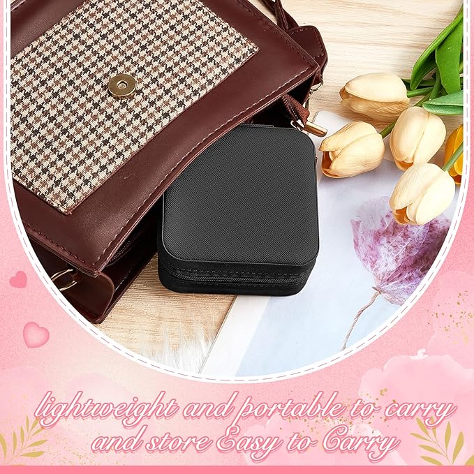 Taiyin 6 Pcs Travel Jewelry Case, Valentines Day Gifts for Her- Small Jewelry Organizer Box Bridesmaid Gifts for Women Girls (Multicolored)