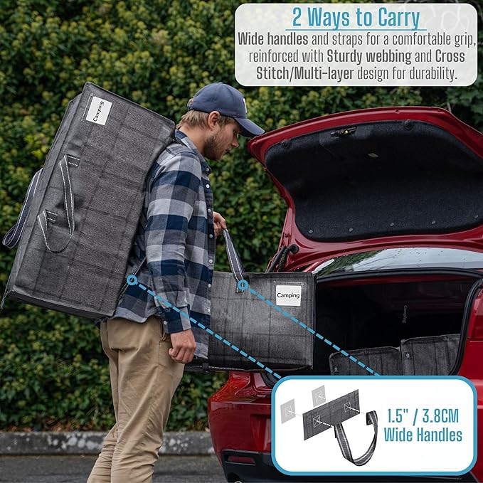 VENO 8 Pack Heavy Duty Moving Bags with Backpack Straps, Zippers & Handles, Extra Large Packing Bags for College Dorm Essentials, Moving Supplies Alternative to Cardboard Moving Boxes
